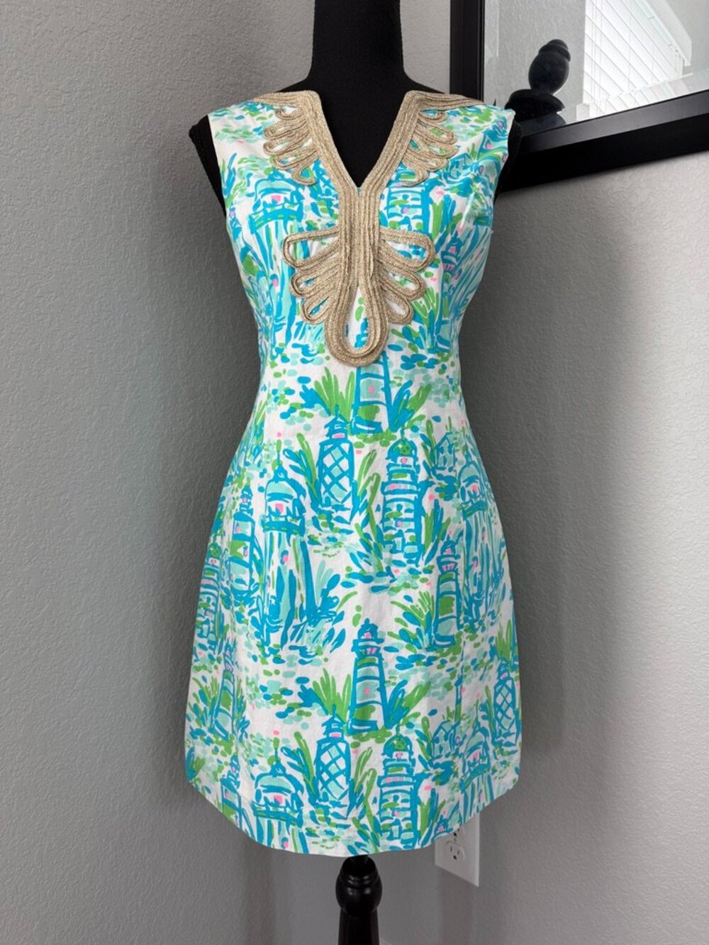 LILLY PULITZER Janice High Beams Lighthouse Shift Dress 2 - Picture 2 of 12